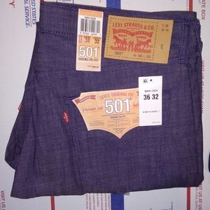 NWT Mens Levis 501 Shrink To Fit Jeans Size 36x32